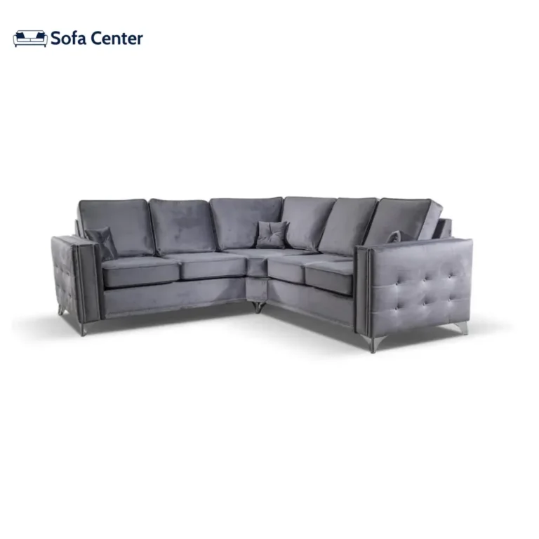 Alaska Double Corner Sofa Plush Velvet Grey