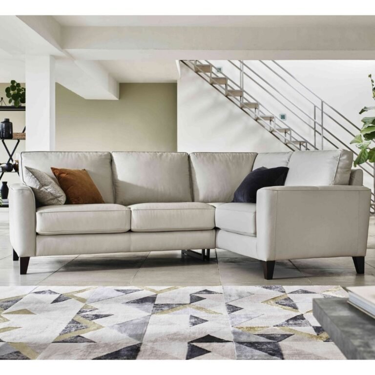 Brondby Small Leather Corner Sofa