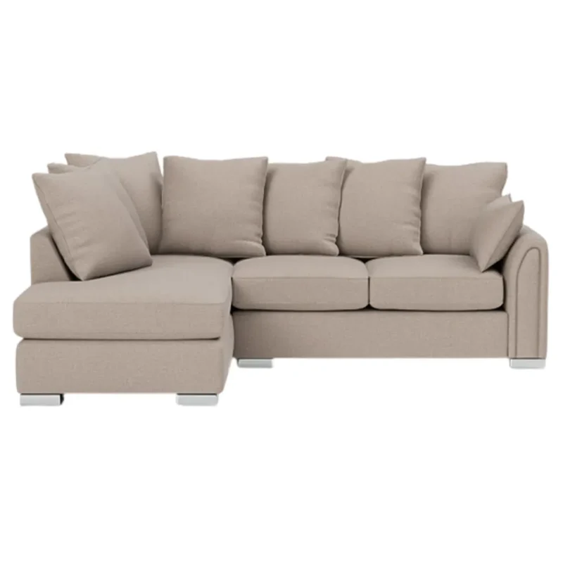 Chiswick Soft Woven Texture Left Corner Sofa – Desert Sand