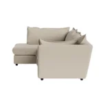 Dorchester Soft Woven Texture Left Corner Sofa – Meringue