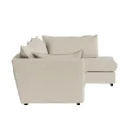 Dorchester Soft Woven Texture Right Corner Sofa – Meringue