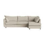 Dorchester Soft Woven Texture Right Corner Sofa – Meringue