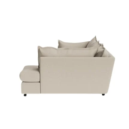 Dorchester Soft Woven Texture Right Corner Sofa – Meringue