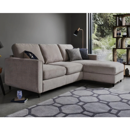 Esprit Fabric Chaise Sofa Bed with Storage
