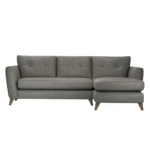 Hermione Leather Corner Sofa with Chaise End