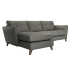 Hermione Leather Corner Sofa with Chaise End