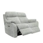 Kingsbury 2 Seater Fabric Power Recliner Sofa with Power Headrests