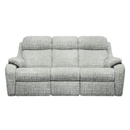 Kingsbury 3 Seater Fabric Power Recliner Sofa with Power Headrests