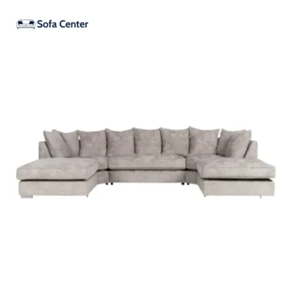 London U Shape Sofa Soft Chenille Truffle