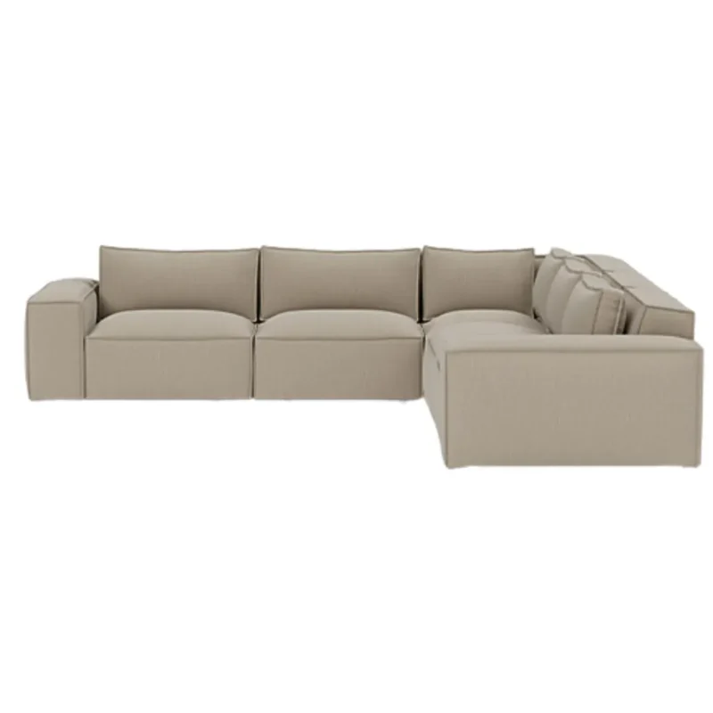 Marylebone Luxe Chenille Double Corner Sofa – Soft Truffle