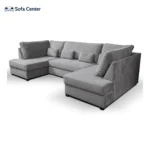 Meridian U Shape Sofa Bed with Storage in Plush Velvet