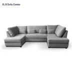 Meridian U Shape Sofa Bed with Storage in Plush Velvet