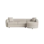 Right Corner Sofa Bed With Chaise Storage (Off White)