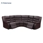 Roma Corner Recliner Sofa Faux Leather Brown