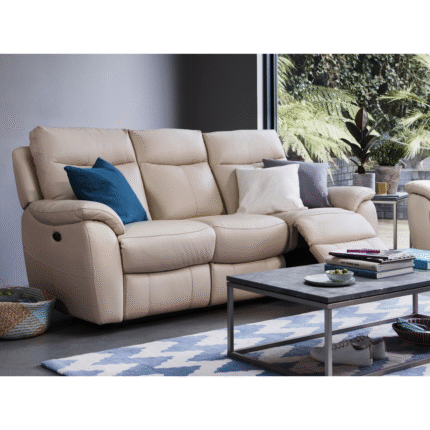 Snug 3 Seater Leather Power Recliner Sofa