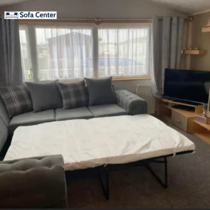 Verona Fernando Corner Sofa Bed Scatter Back Sleeper Grey