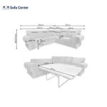 Verona Fernando Corner Sofa Bed Scatter Back Sleeper Grey